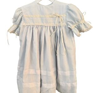 Heirloom light blue baby dress 24 month. All the beautiful details.